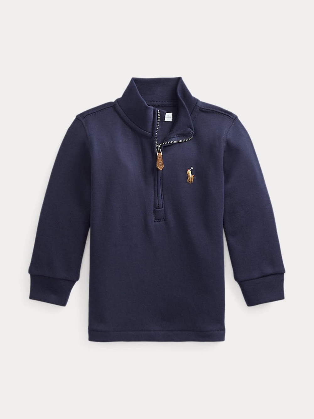Polo by Ralph Lauren Navy Half-Zip Sweatshirt with Gold Logo